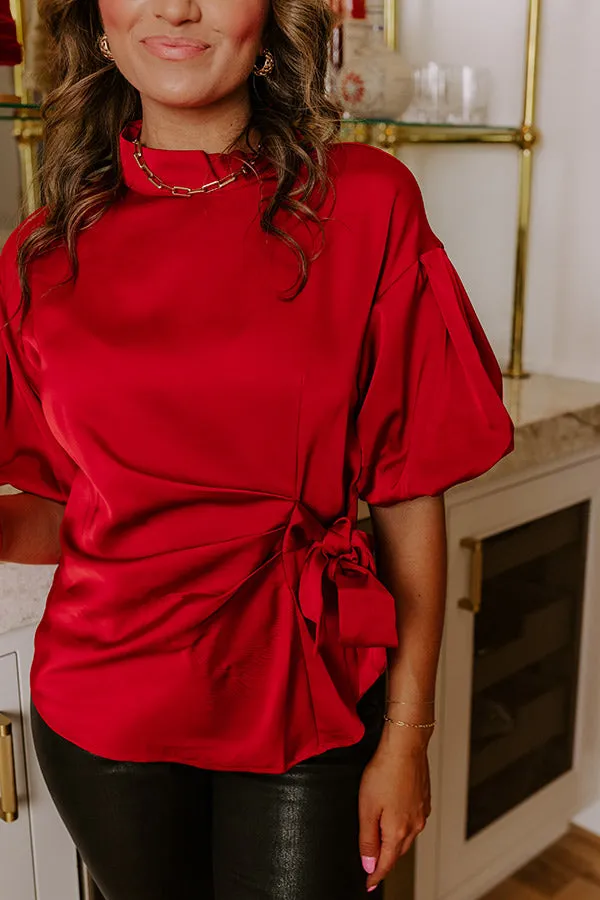 Modern Mingle Satin Front Tie Top sold by Impressions product image thumbnail 4