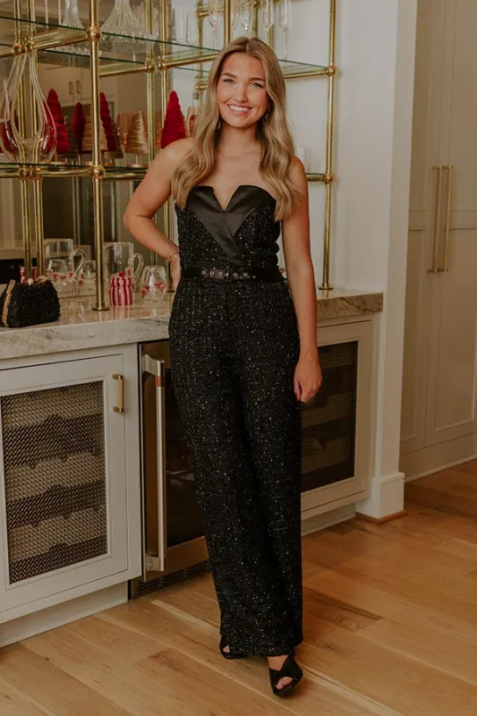 Holiday Chic Tweed Wide Leg Jumpsuit sold by Impressions