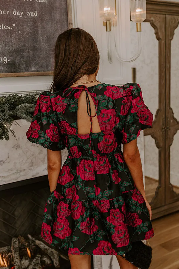 Rose Garden Chic Jacquard Mini Dress sold by Impressions product image thumbnail 4