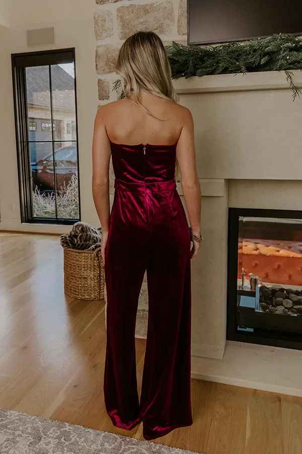 Champagne Toast Velvet Wide Leg Jumpsuit sold by Impressions product image thumbnail 5