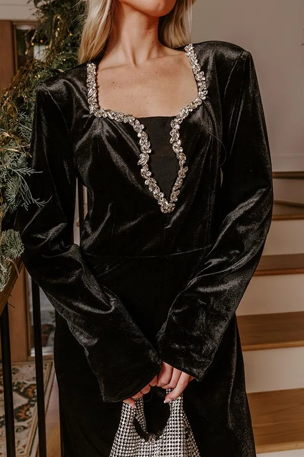 Cheers To Chic Jewel Embellished Velvet Mini Dress sold by Impressions product image thumbnail 4