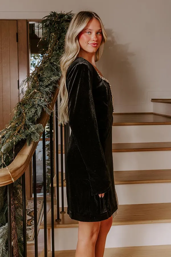 Cheers To Chic Jewel Embellished Velvet Mini Dress sold by Impressions product image thumbnail 5