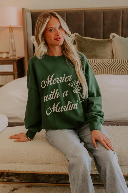 Merrier With A Martini Graphic Sweatshirt sold by Impressions