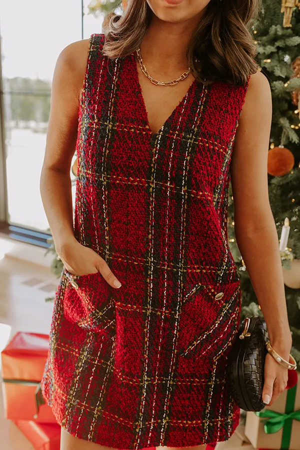 Plaid Season Tweed Mini Dress sold by Impressions product image thumbnail 3