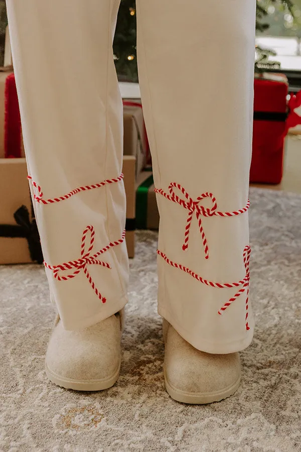 Candy Cane Cutie High Waist Wide Leg Pants sold by Impressions product image thumbnail 3