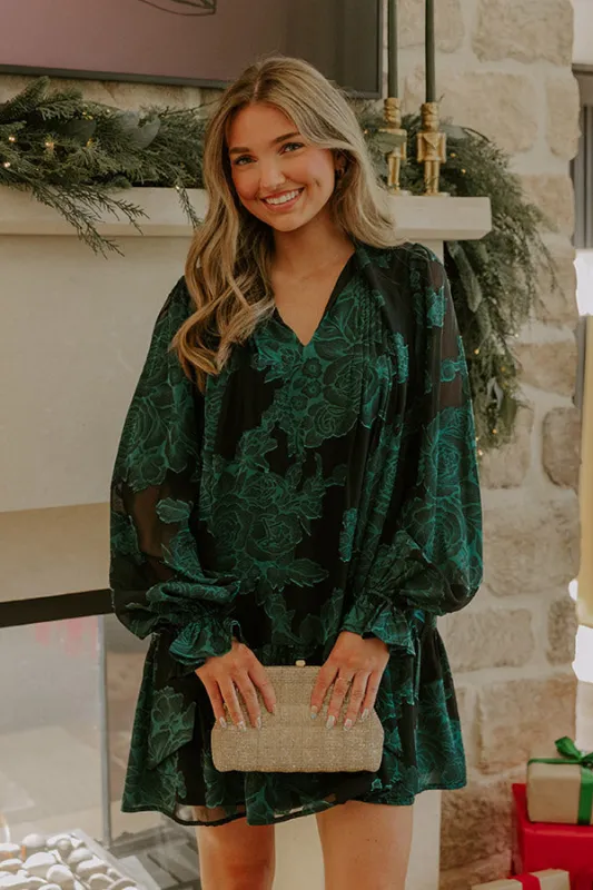 Blooming Grace Floral Jacquard Mini Dress sold by Impressions