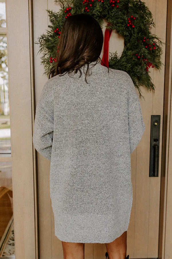 Cozy Cues Knit Sweater Mini Dress in Grey sold by Impressions product image thumbnail 5