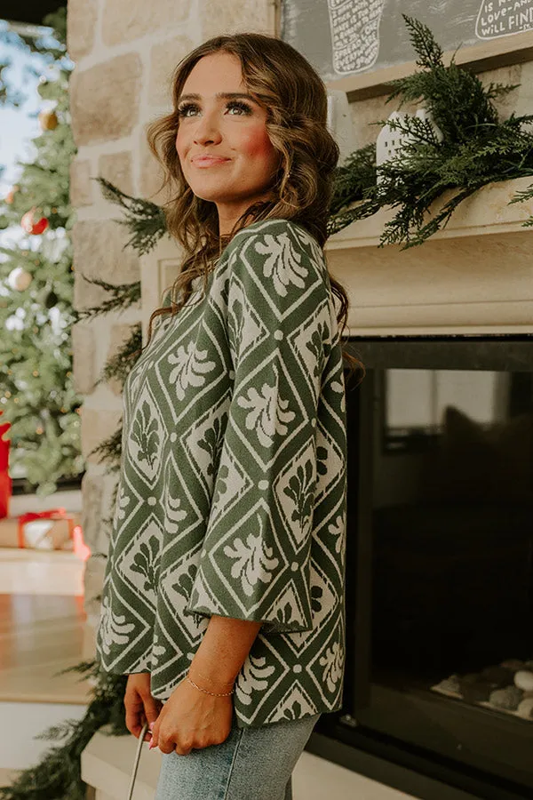 Polished Comfort Knit Sweater Top in Olive sold by Impressions product image thumbnail 5