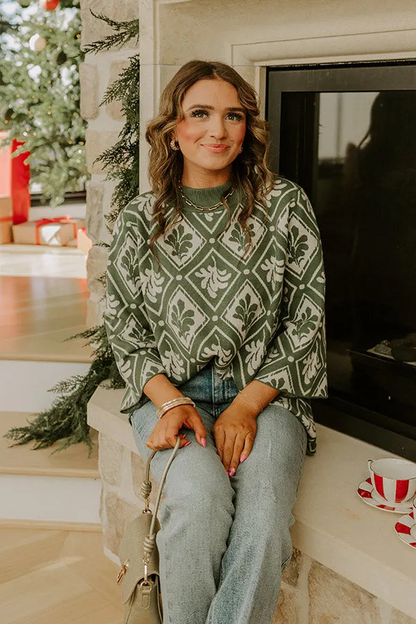 Polished Comfort Knit Sweater Top in Olive sold by Impressions product image thumbnail 3