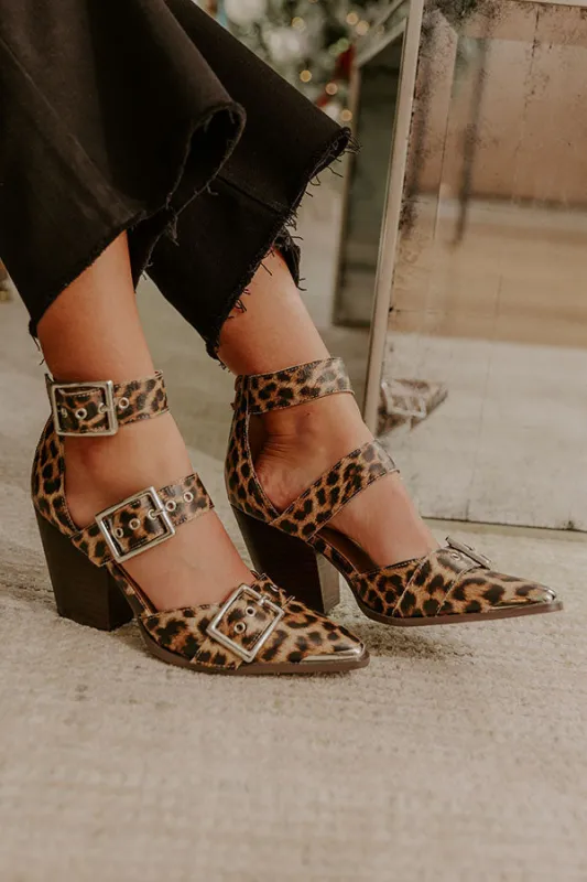 The Charlotte Faux Leather Heel in Leopard sold by Impressions