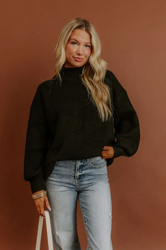 Cozy Feels Knit Sweater in Black sold by Impressions