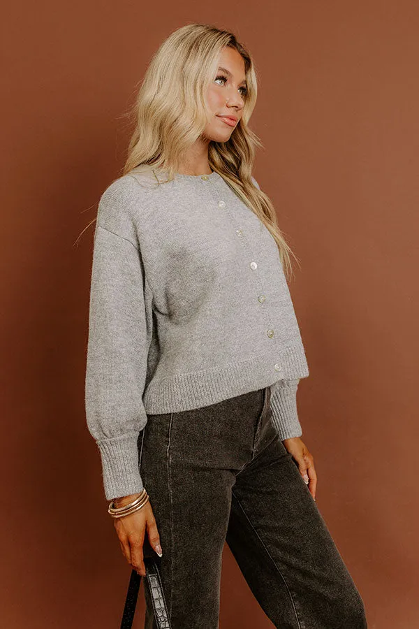 Bistro Cutie Knit Cardigan in Grey sold by Impressions product image thumbnail 5