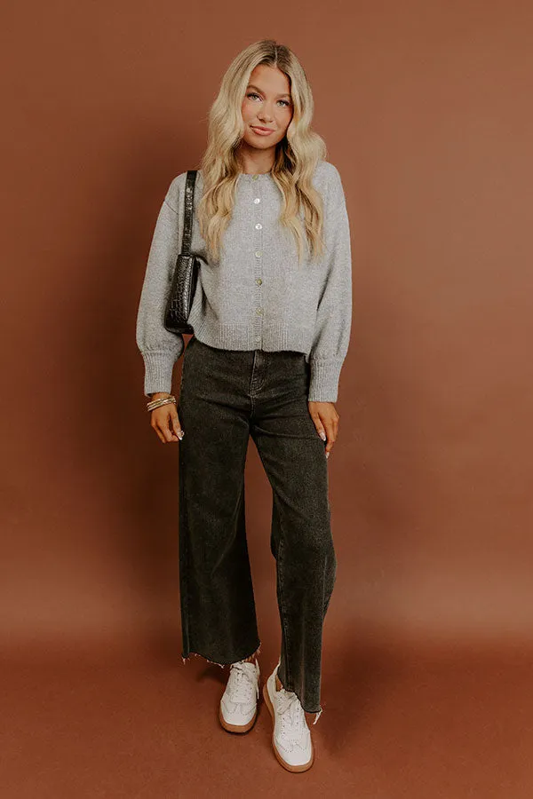 Bistro Cutie Knit Cardigan in Grey sold by Impressions product image thumbnail 2