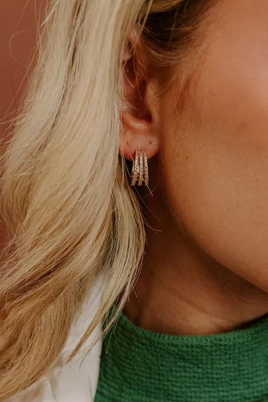 First Class Charm Cubic Zirconia Huggie Hoop Earrings sold by Impressions