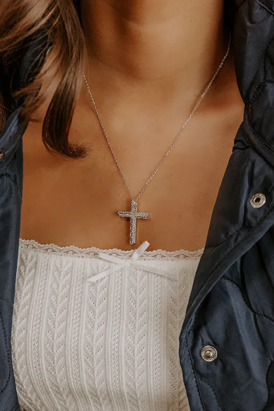 Faithfully Yours Cubic Zirconia Necklace in Silver sold by Impressions