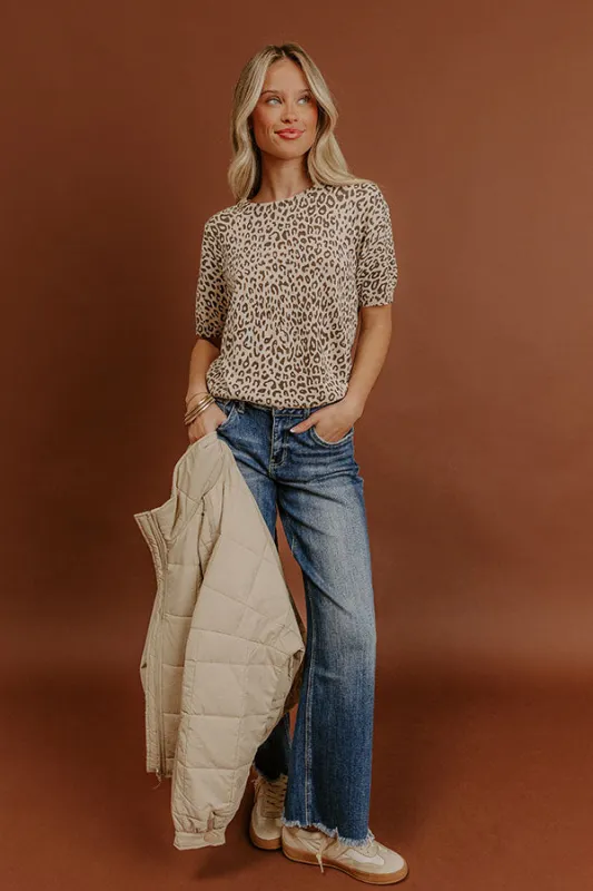 Rooftop Chic Leopard Knit Top sold by Impressions