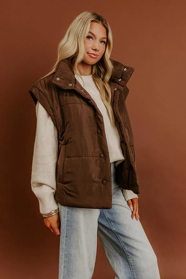 Brisk Stroll Puffer Vest in Chestnut sold by Impressions product image thumbnail 5