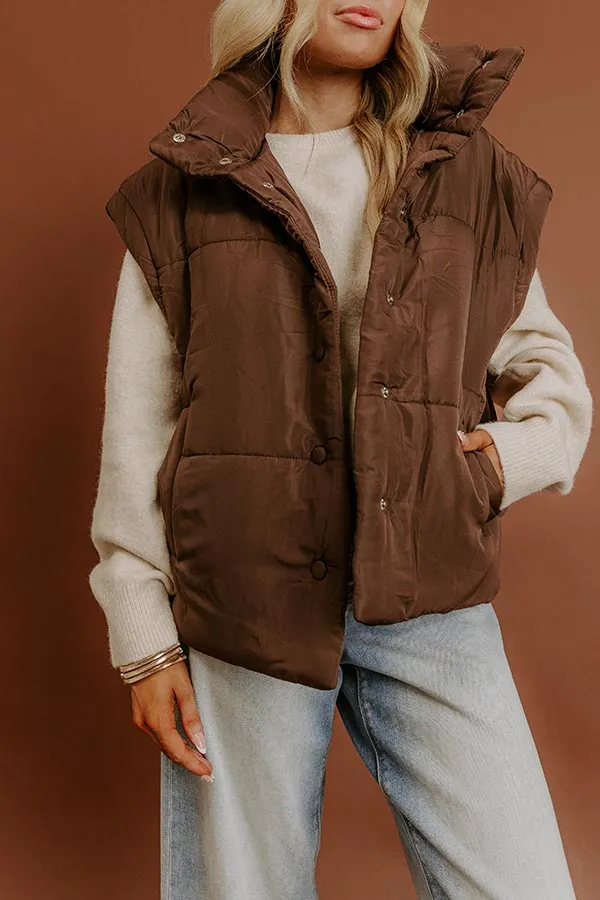 Brisk Stroll Puffer Vest in Chestnut sold by Impressions product image thumbnail 2