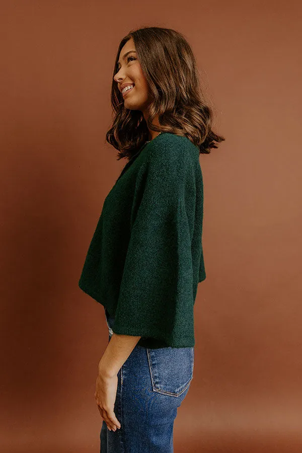 Uptown Chic Knit Cardigan in Hunter Green sold by Impressions product image thumbnail 5