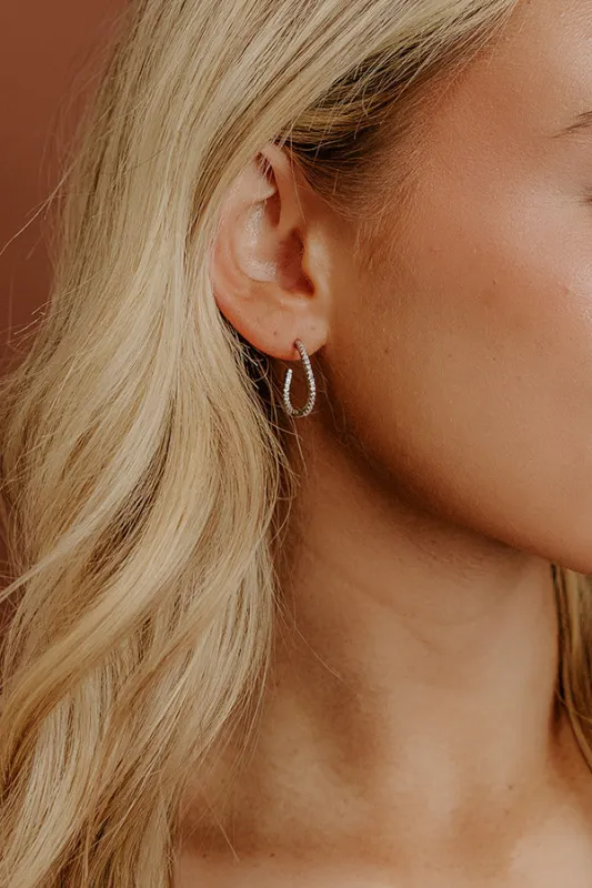 City Lights Cubic Zirconia Hoop Earrings in Silver sold by Impressions