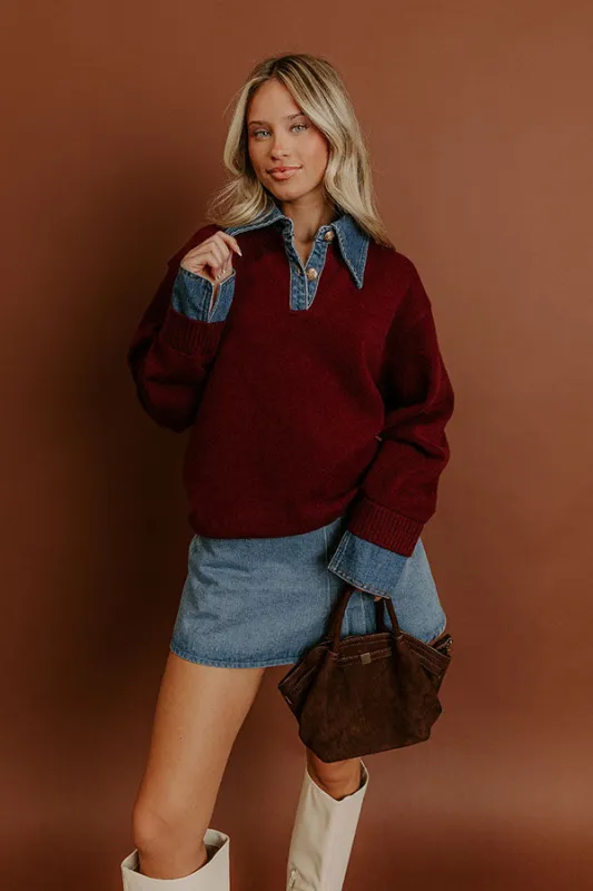 Preppy Charm Knit Sweater sold by Impressions