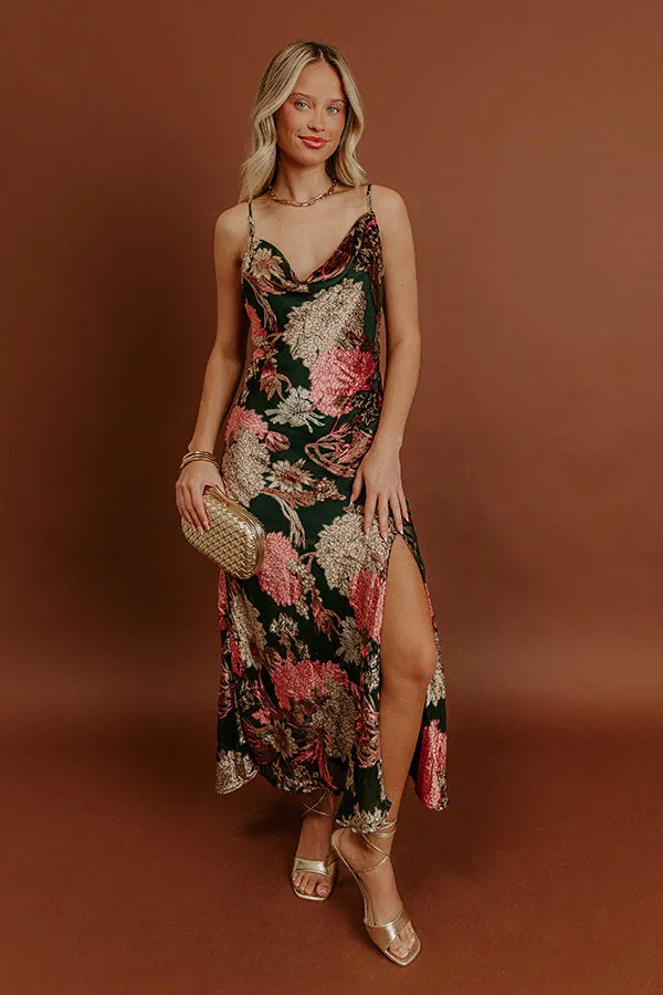 Candlelit Charm Floral Velvet Burnout Midi Dress sold by Impressions