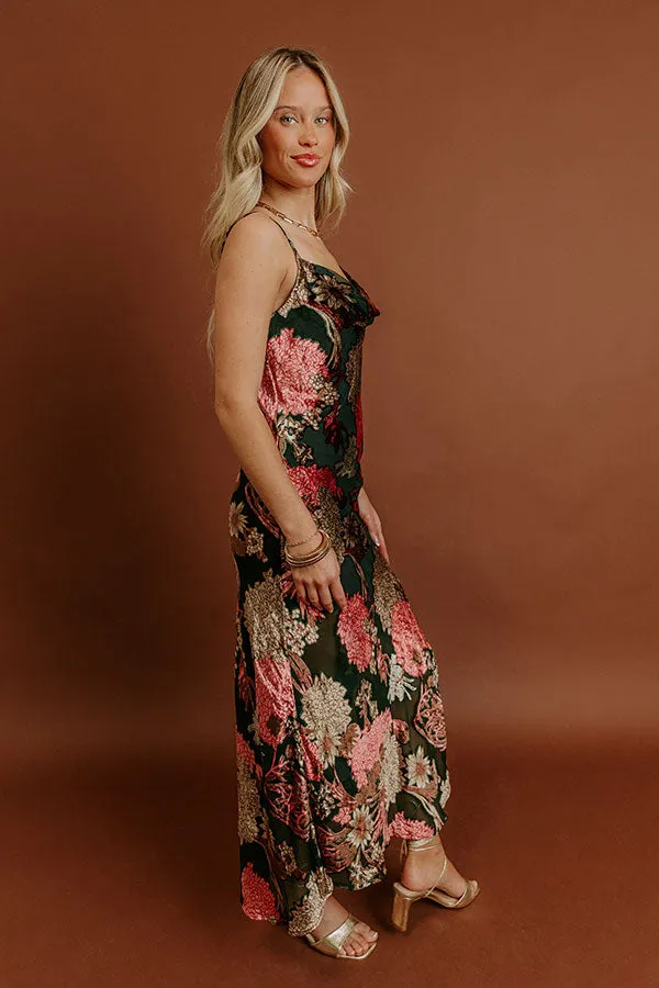 Candlelit Charm Floral Velvet Burnout Midi Dress sold by Impressions product image thumbnail 5