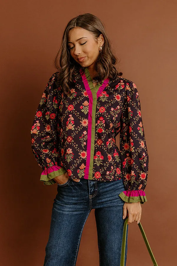 Park Avenue Poise Floral Top sold by Impressions product image thumbnail 4