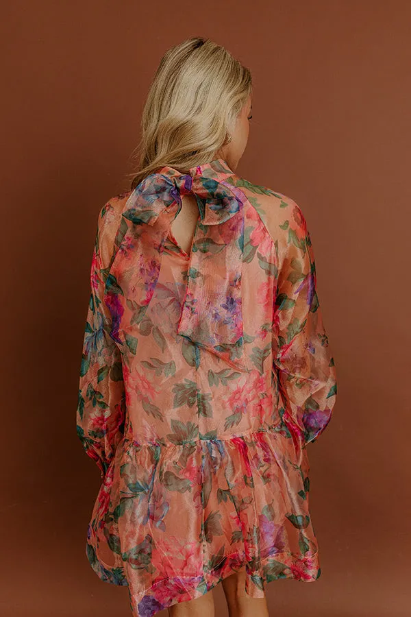 Sweet Serenade Floral Organza Mini Dress sold by Impressions product image thumbnail 3