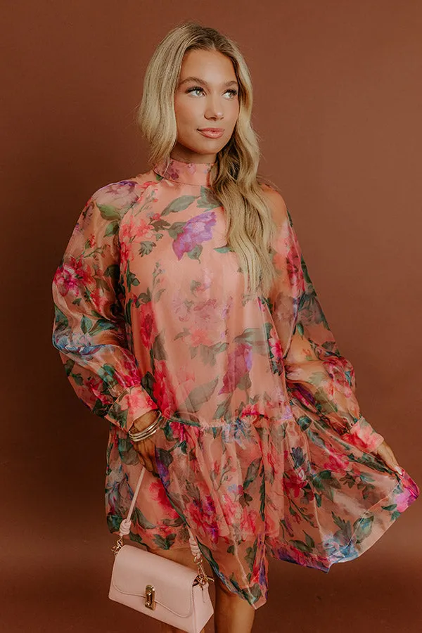 Sweet Serenade Floral Organza Mini Dress sold by Impressions product image thumbnail 4