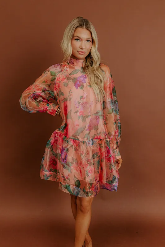Sweet Serenade Floral Organza Mini Dress sold by Impressions