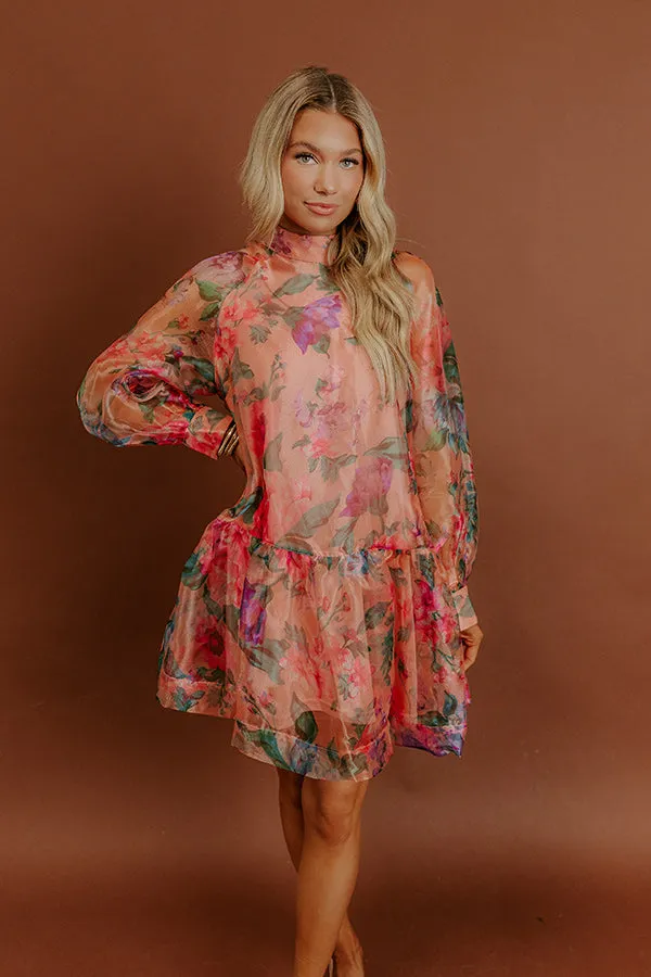 Sweet Serenade Floral Organza Mini Dress sold by Impressions