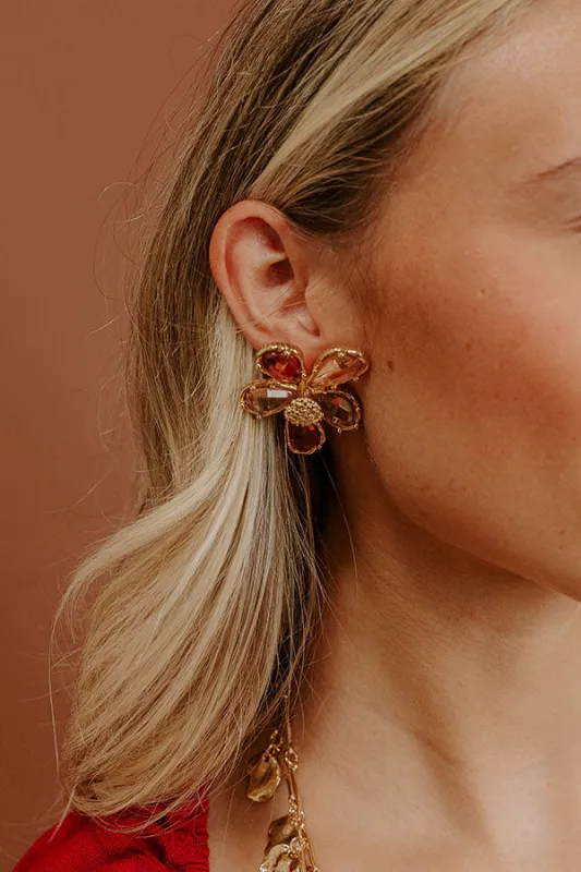 Sweet Blooms Earrings in Dusty Purple sold by Impressions