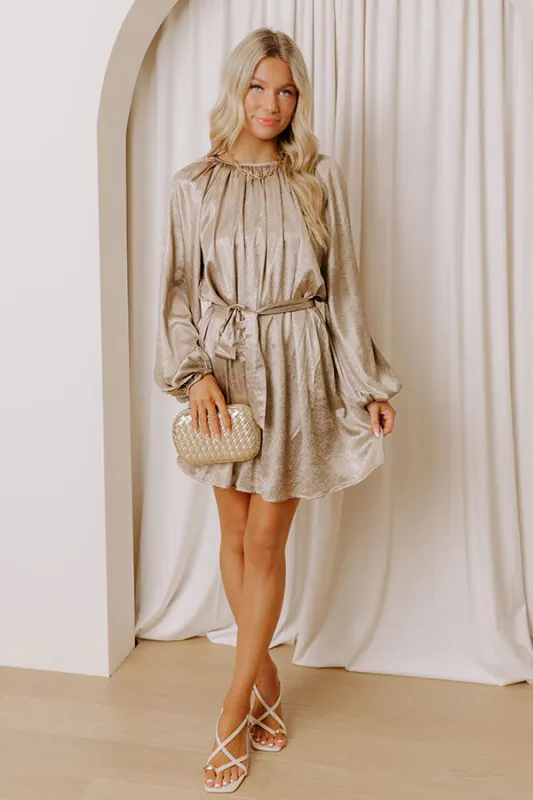 Shine On Shimmer Mini Dress sold by Impressions