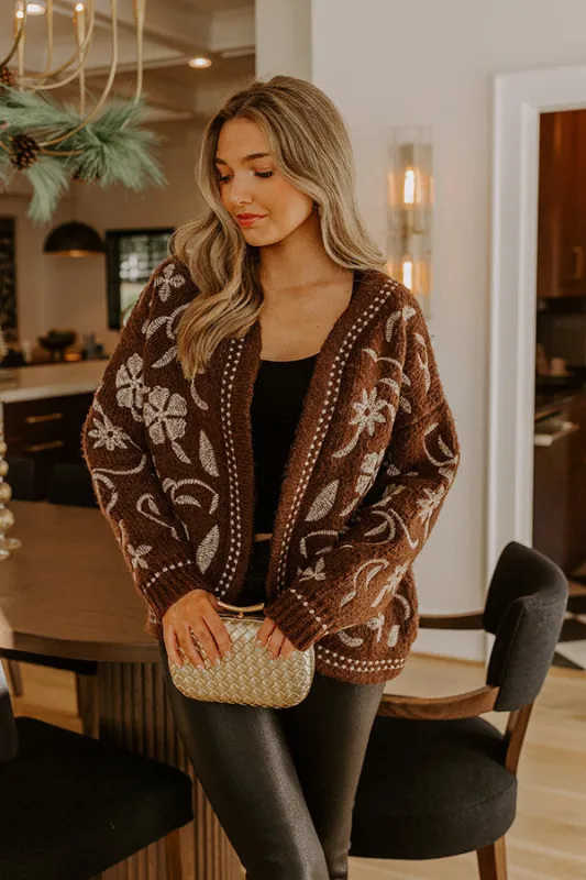 Sweet Whimsy Floral Embroidered Knit Cardigan sold by Impressions