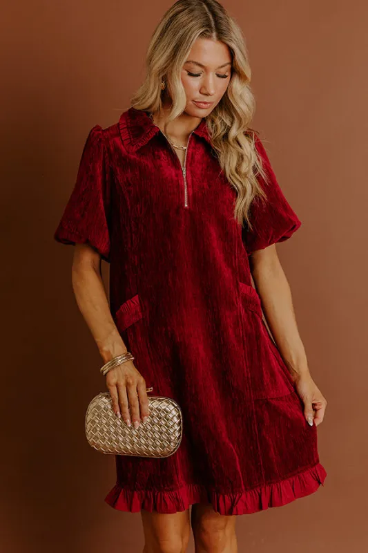 Polished Muse Velvet Mini Dress sold by Impressions