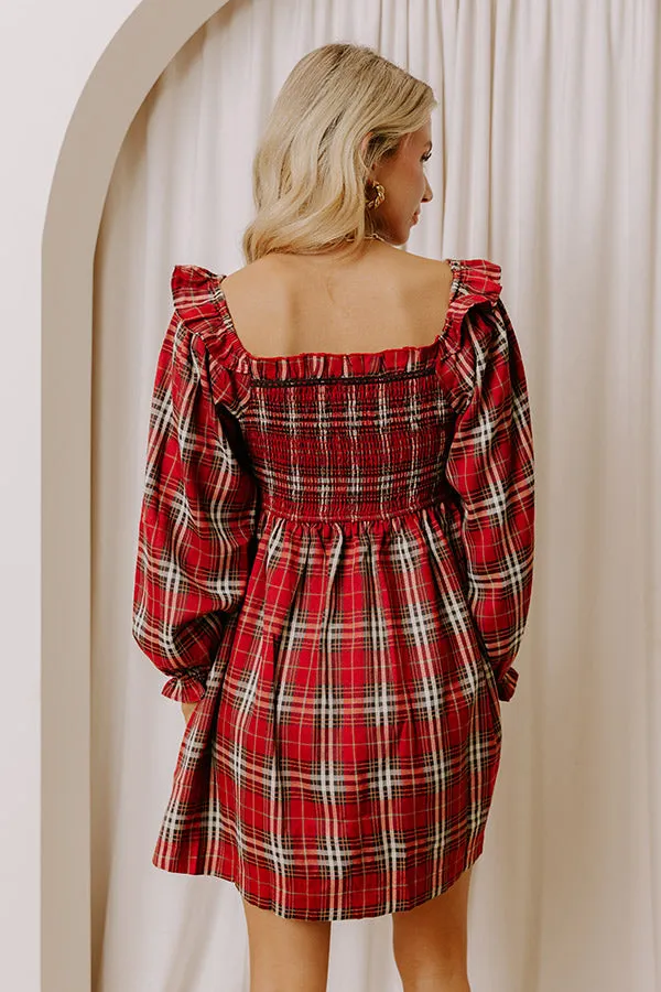 Plaid All Night Smocked Mini Dress sold by Impressions product image thumbnail 4
