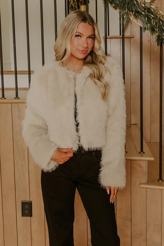 Cosmos And City Lights Faux Fur Jacket sold by Impressions