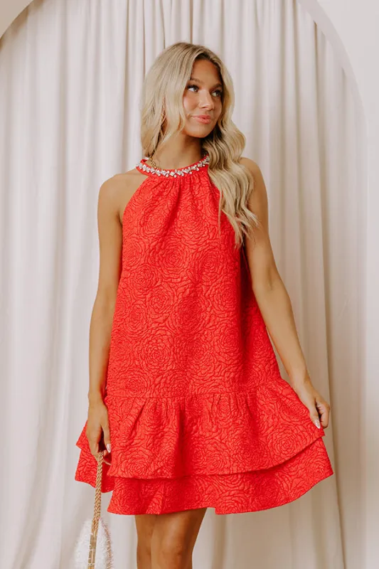 Vineyard Dreams Floral Jacquard Mini Dress sold by Impressions