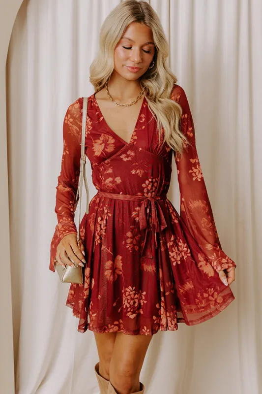 Meadow Charm Floral Mesh Mini Dress made by Promesa