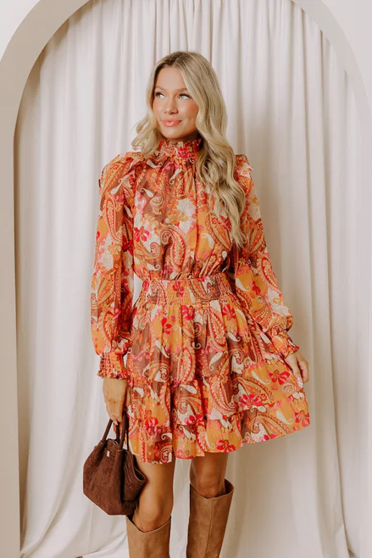 Forever Grateful Paisley Mini Dress sold by Impressions