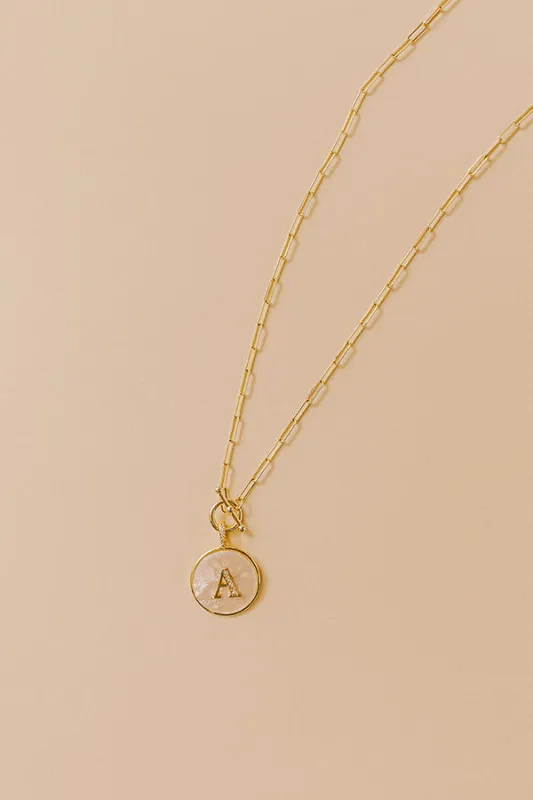 Melinda Maria Love Letters Medallion Necklace made by Melinda Maria