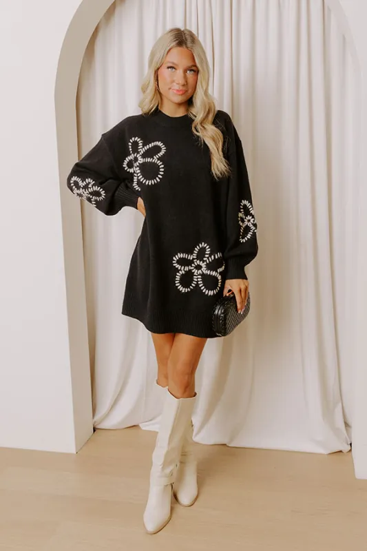 Petal Pop Sweater Mini Dress sold by Impressions