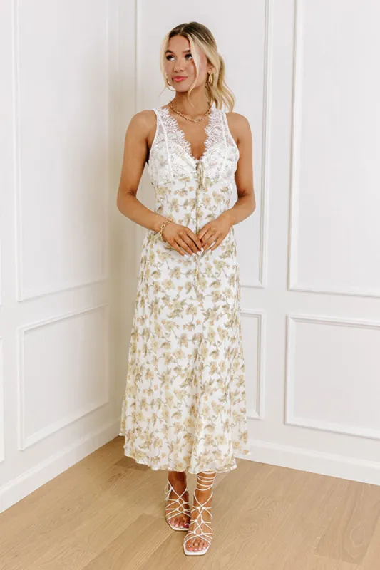 Femme Fatale Lace Midi in Primrose Yellow sold by Impressions