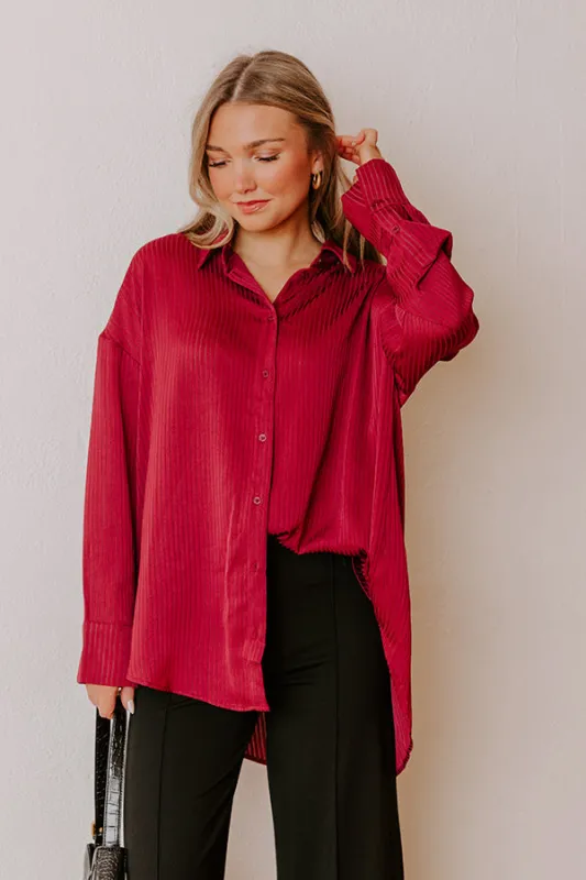 VIP Plans Stripe Button Up Top sold by Impressions