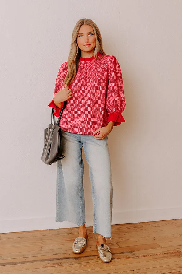 Holiday Chic Knit Top in Red sold by Impressions product image thumbnail 2