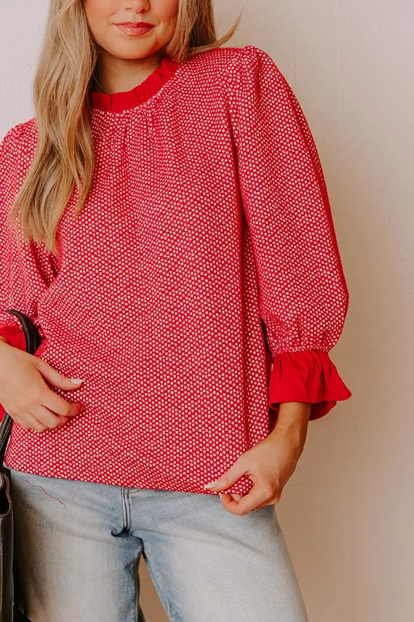 Holiday Chic Knit Top in Red sold by Impressions product image thumbnail 3