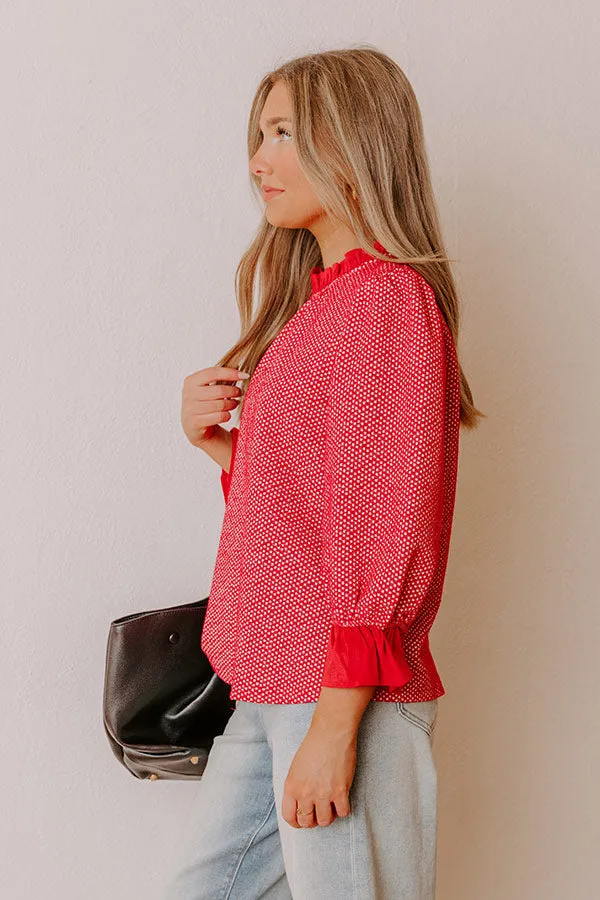 Holiday Chic Knit Top in Red sold by Impressions product image thumbnail 4