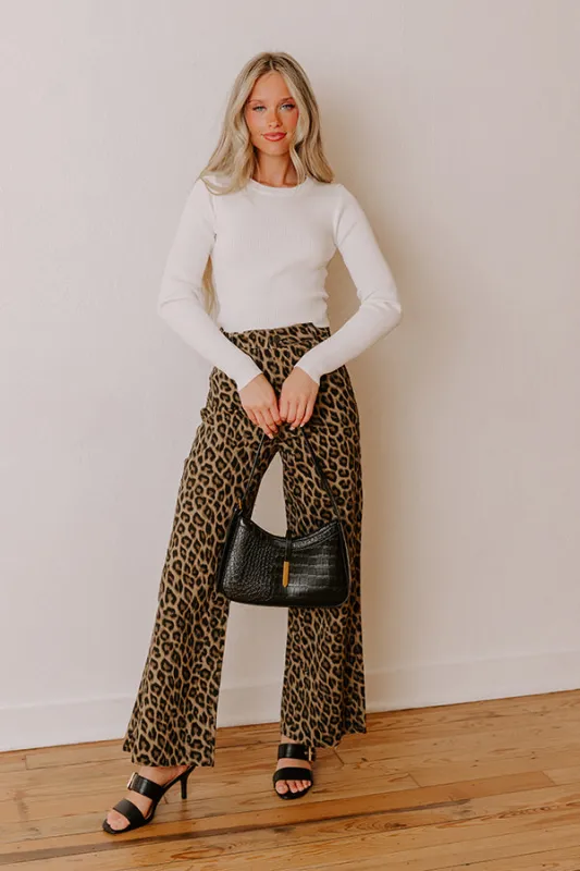 The Gianna High Waist Leopard Wide Leg Jean sold by Impressions
