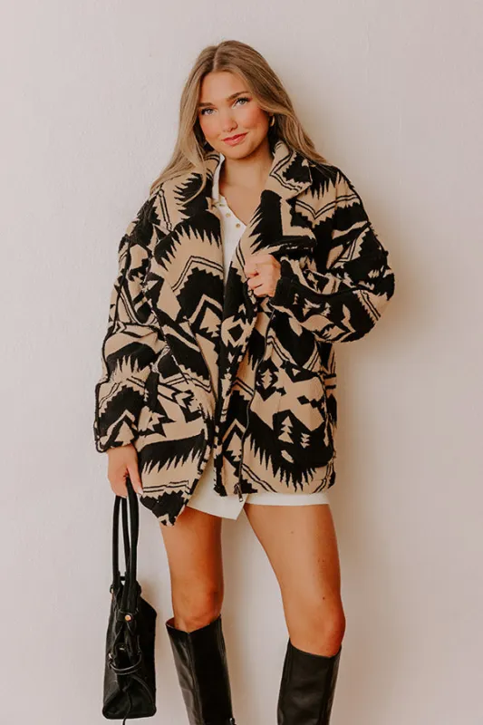 Arizona Bonfire Oversized Sherpa Jacket made by Promesa